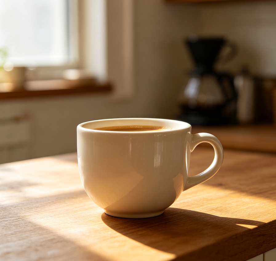 Round Ceramic Latte Mug for Home Kitchen
